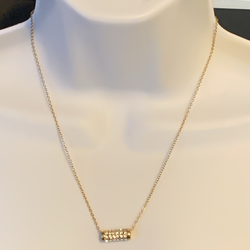 Apt.9 Pave Tube Pendant Necklace